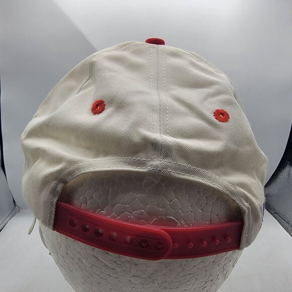 Russell Athletic Bell 222 Snapback Cap Red White Hat Casual Outdoors Adjustable - Picture 3 of 9